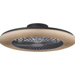Brilliant Plafondventilator Salerno met CCT RGB LED - Zwart - 55W - met afstandsbediening