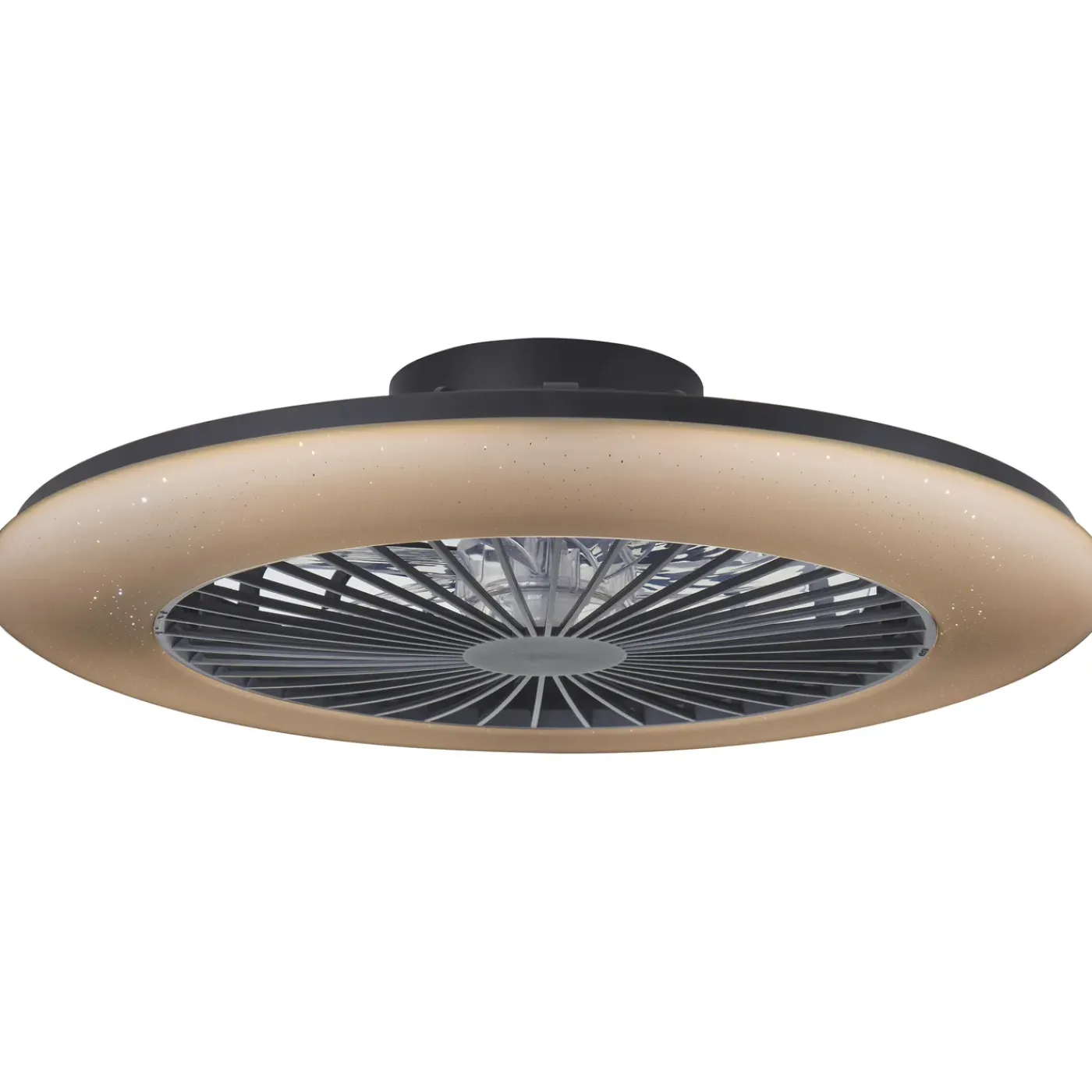 Brilliant Plafondventilator Salerno met CCT RGB LED - Zwart - 55W - met afstandsbediening
