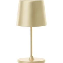Brilliant Tafellamp Kaami - Mat goud - Diameter 10cm - 2W - USB