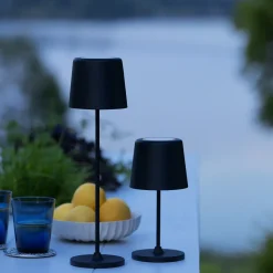 Brilliant Tafellamp Kaami - Zwart - Diameter 10cm - 2W - USB