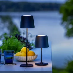 Brilliant Tafellamp Kaami - Zwart - Diameter 10cm - 2W - USB