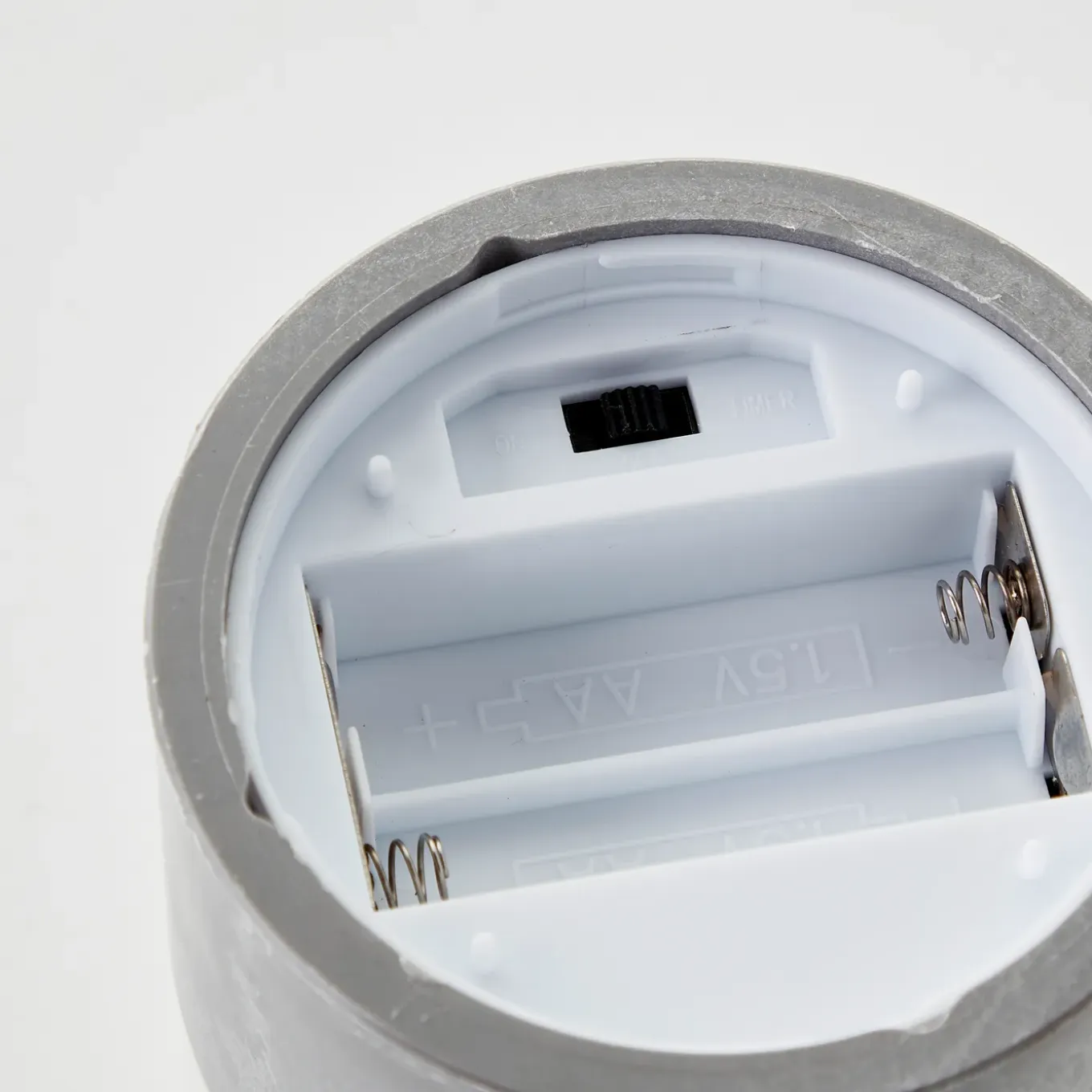 Brilliant tafellamp op batterij Bougie betoneffect rookglas set van 3