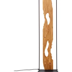 Brilliant vloerlamp Chaumont zwart hout 20W