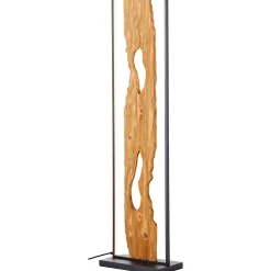 Brilliant vloerlamp Chaumont zwart hout 20W