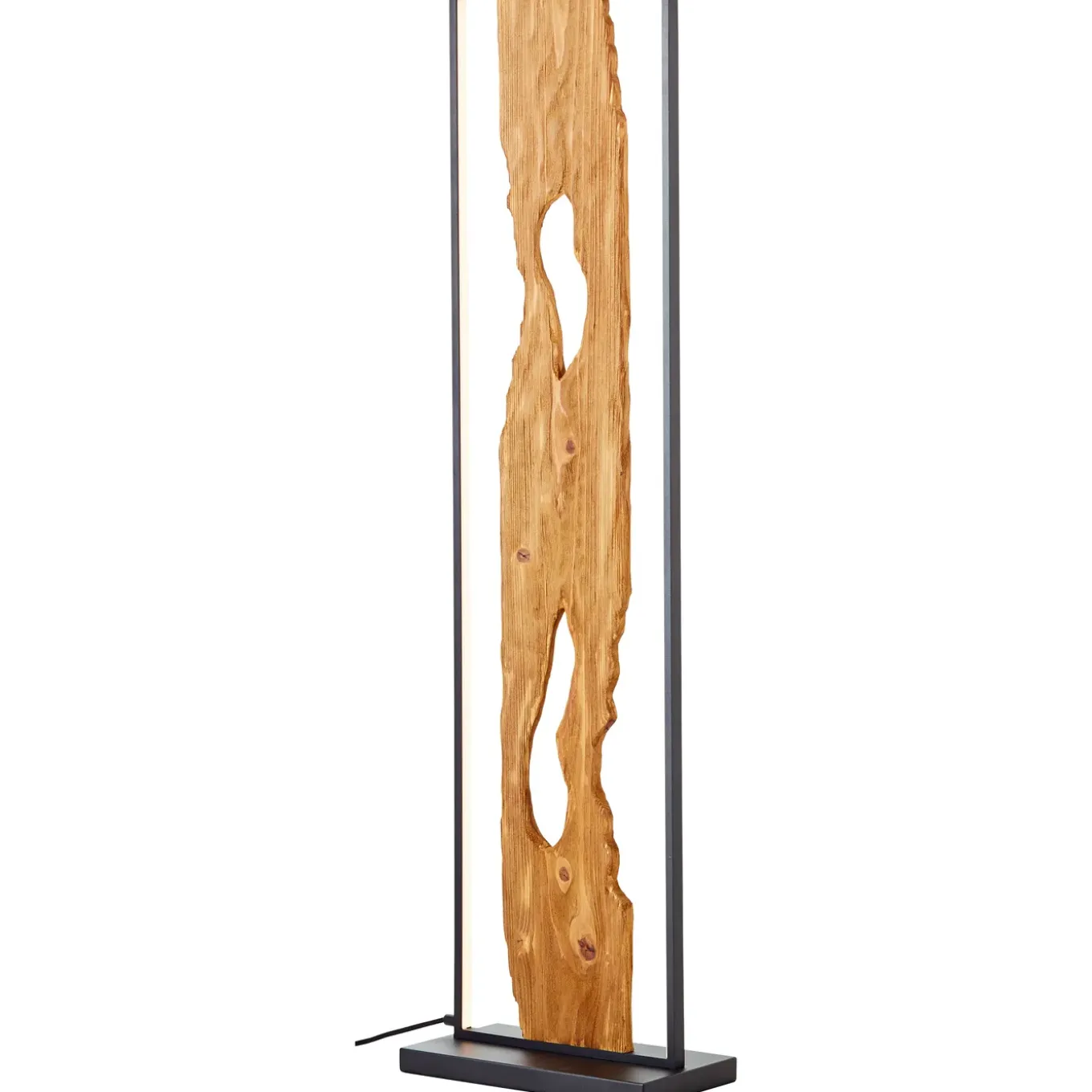 Brilliant vloerlamp Chaumont zwart hout 20W