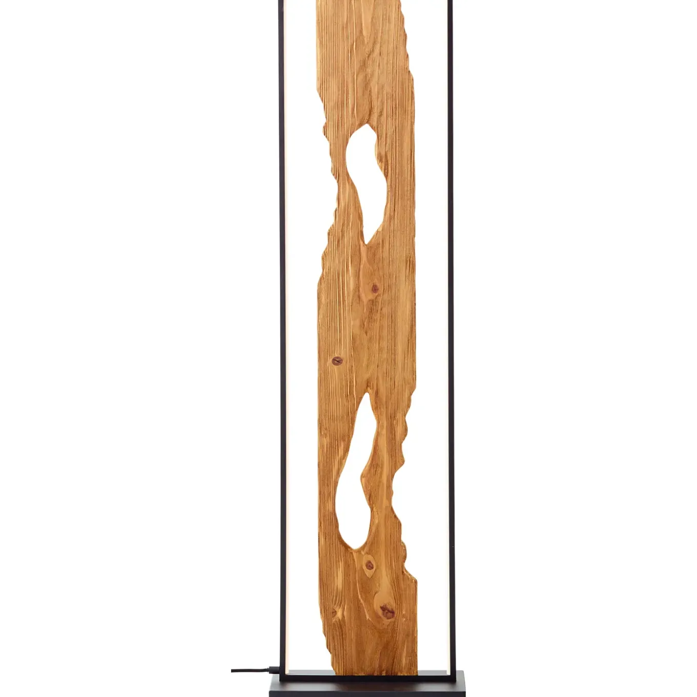 Brilliant vloerlamp Chaumont zwart hout 20W