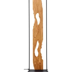 Brilliant vloerlamp Chaumont zwart hout 20W