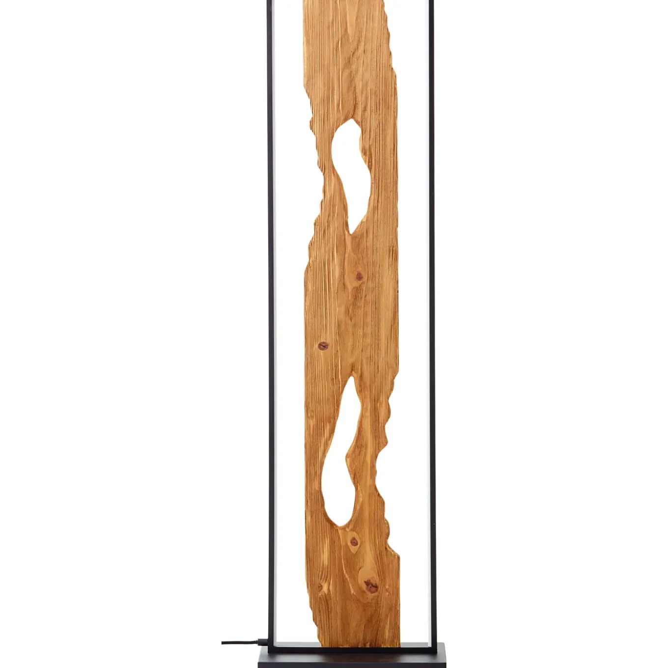 Brilliant vloerlamp Chaumont zwart hout 20W