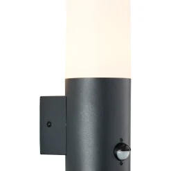 Brilliant wandlamp Aberdeen antraciet E27 met sensor