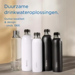 BRITA Roestvrijstalen Fles Wit Sodatrio Groot (0.9l)