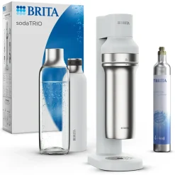 Brita Sodatrio Wit Incl. Glazen Fles (0.9l), Rvs Fles (0,5l) En Co2-cilinder