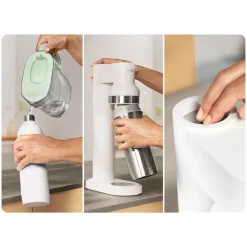 Brita Sodatrio Wit Incl. Glazen Fles (0.9l), Rvs Fles (0,5l) En Co2-cilinder