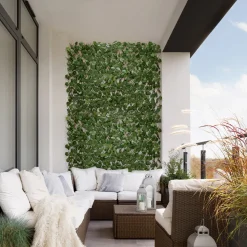 Brixy Kunsthaag – Uitschuifbaar – 180 X 90 Cm – Kunstklimop – Kunstplanten Voor Buiten En Binnen