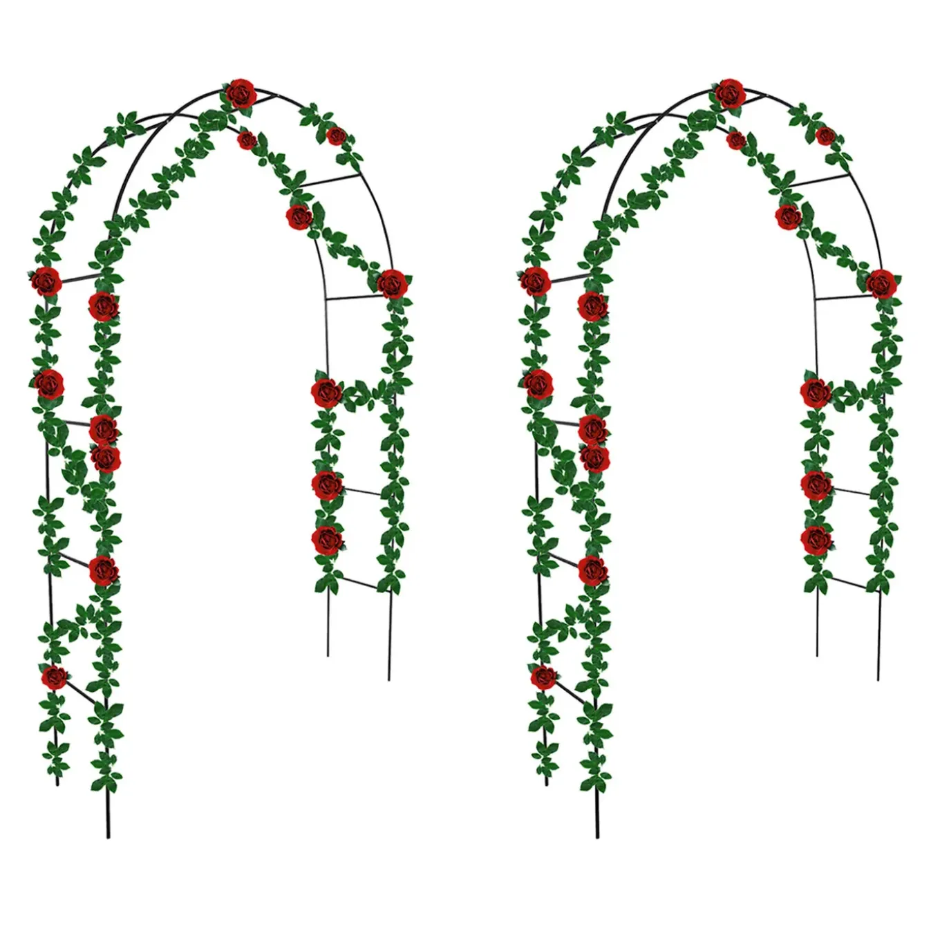 Brixy - Set Van 4 Rozenbogen - Tuinbogen - Rankhulp - Bloemenbogen - Voor Klimplanten - Metaal