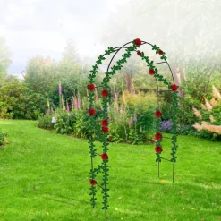 Brixy - Set Van 2 Rozenbogen - Tuinbogen - Rankhulp - Bloemenbogen - Voor Klimplanten - Metaal