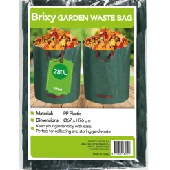 Brixy Tuinafvalzak - Opvouwbaar - Sterke Tuinzak - Tuinafval - Set Van 2x 280l - Waterdicht