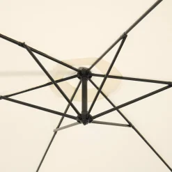 Brixy Zweefparasol - 300cm - Incl. Kruisvoet - Waterdicht - Verstelbare Hoogte - Creme
