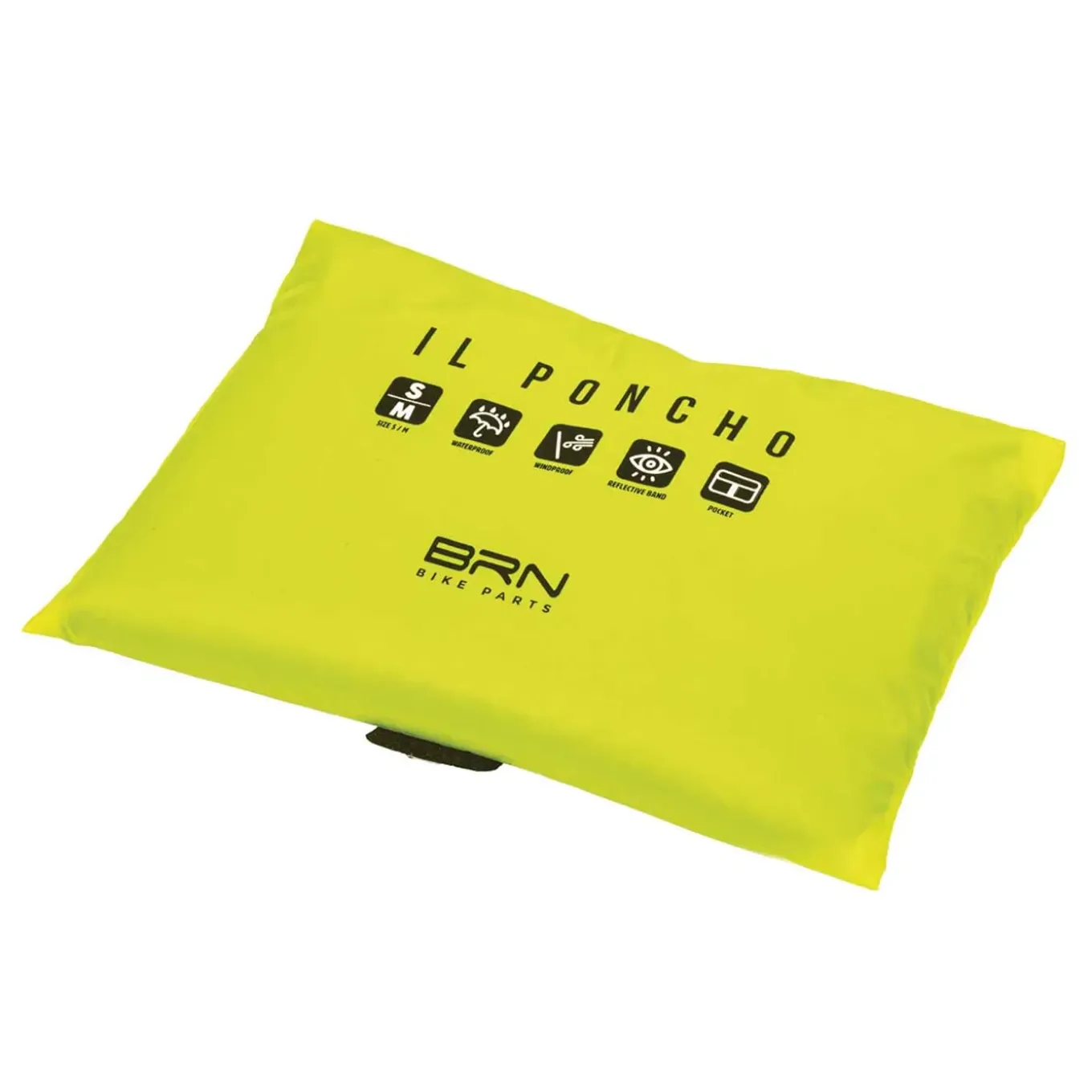 Brn Poncho Zwart/fluorescerend Geel Maat L/xl