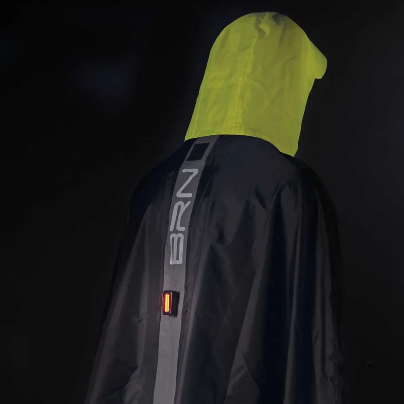 Brn Poncho Zwart/fluorescerend Geel Maat L/xl