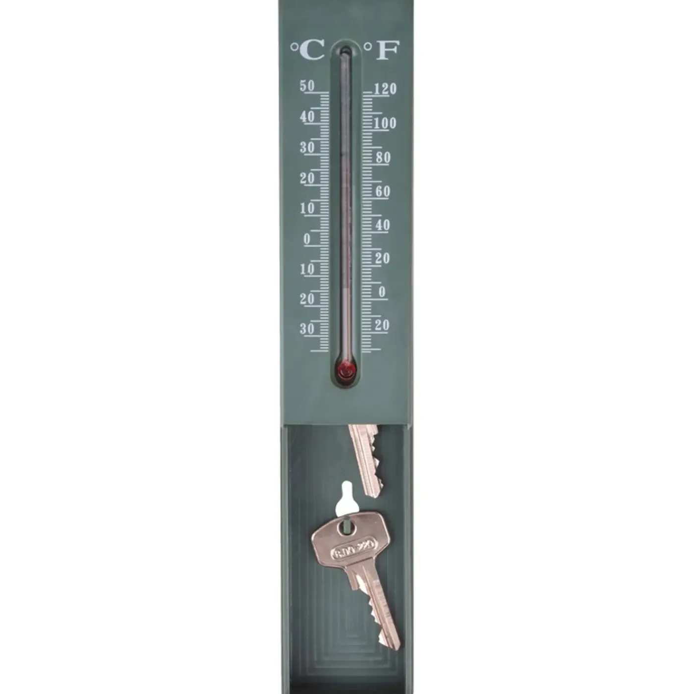 Overig Buitenthermometer - Sleutel Verstopplek - Groen - 16 Cm