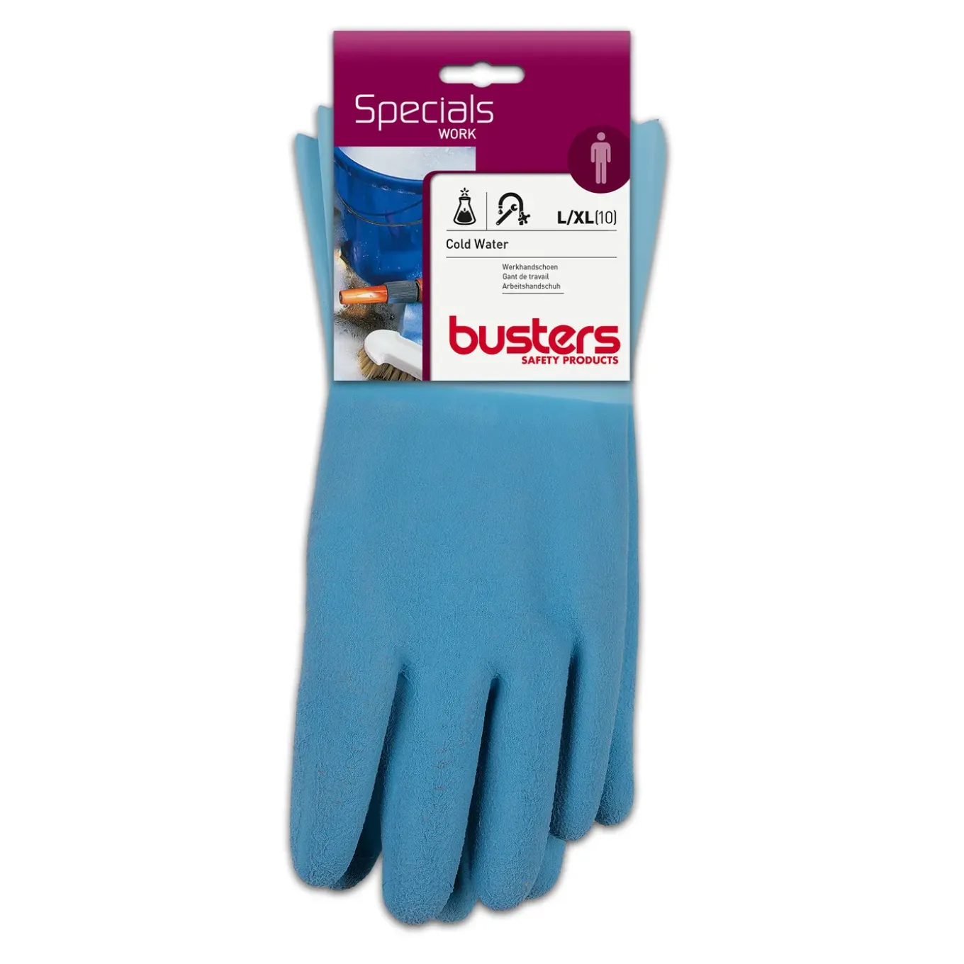 Busters handschoenen Cold Water latex blauw M10