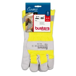 Busters handschoenen Fluo leder geel M10