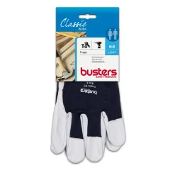 Busters handschoenen Tropic leder blauw/wit M