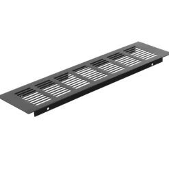 By Mjm - Plintrooster / Ventilatie Rooster 500x80 Zwart