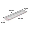 By Mjm - Plintrooster / Ventilatie Rooster 500x60 Zilver