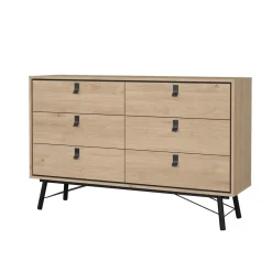 Calicosy - Dubbele Ladekast Met 6 Lades Joyce - 40,1x150,3x94,8 Cm