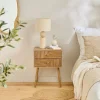 Calicosy - Eden Nachtkastje 2 Lades - Licht Hout - 60x45x39 Cm