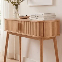 Calicosy - Ernest Design Haltafel - Licht Hout - 35x100x80,5 Cm