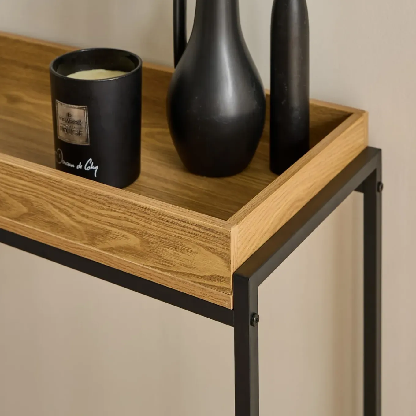 Calicosy - Jessie Design Haltafel - Licht Hout - 30x100x90 Cm
