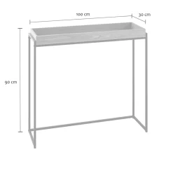 Calicosy - Jessie Design Haltafel - Licht Hout - 30x100x90 Cm