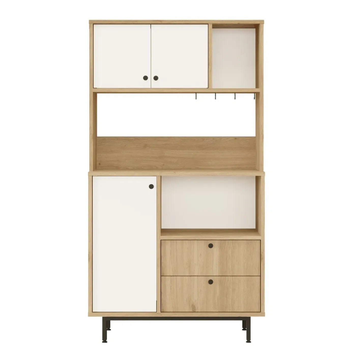 Calicosy - Keukenkast Met 2 Lades Ode - 35,5x88x161,2 Cm