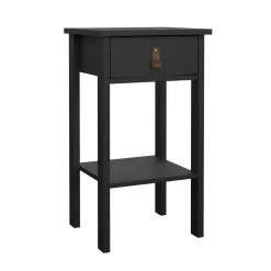 Calicosy - Nachtkastje Met 1 Lade, 1 Plank Matzwart H70,1 Cm – Barcelone