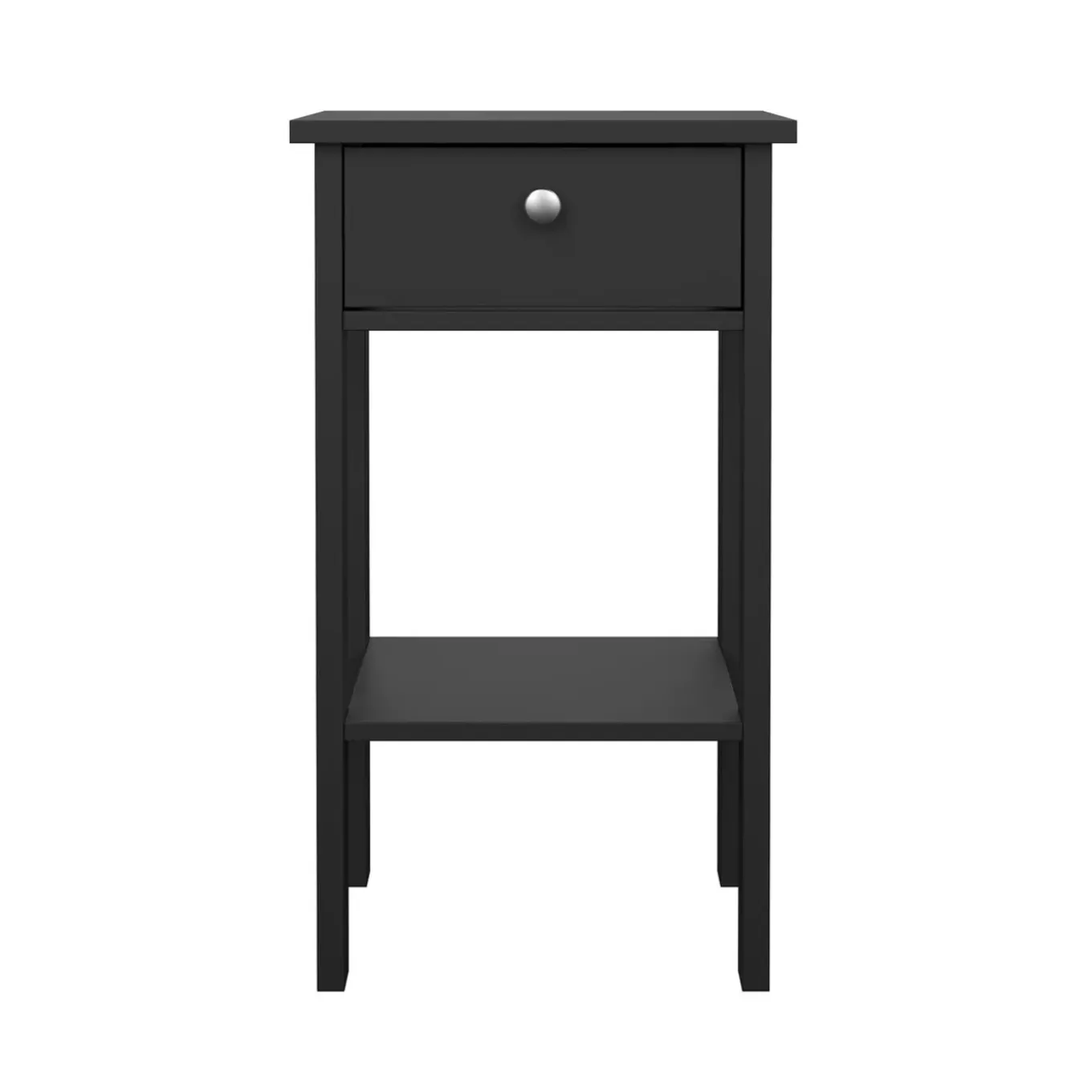 Calicosy - Nachtkastje Met 1 Lade, 1 Plank Matzwart H70,1 Cm – Barcelone