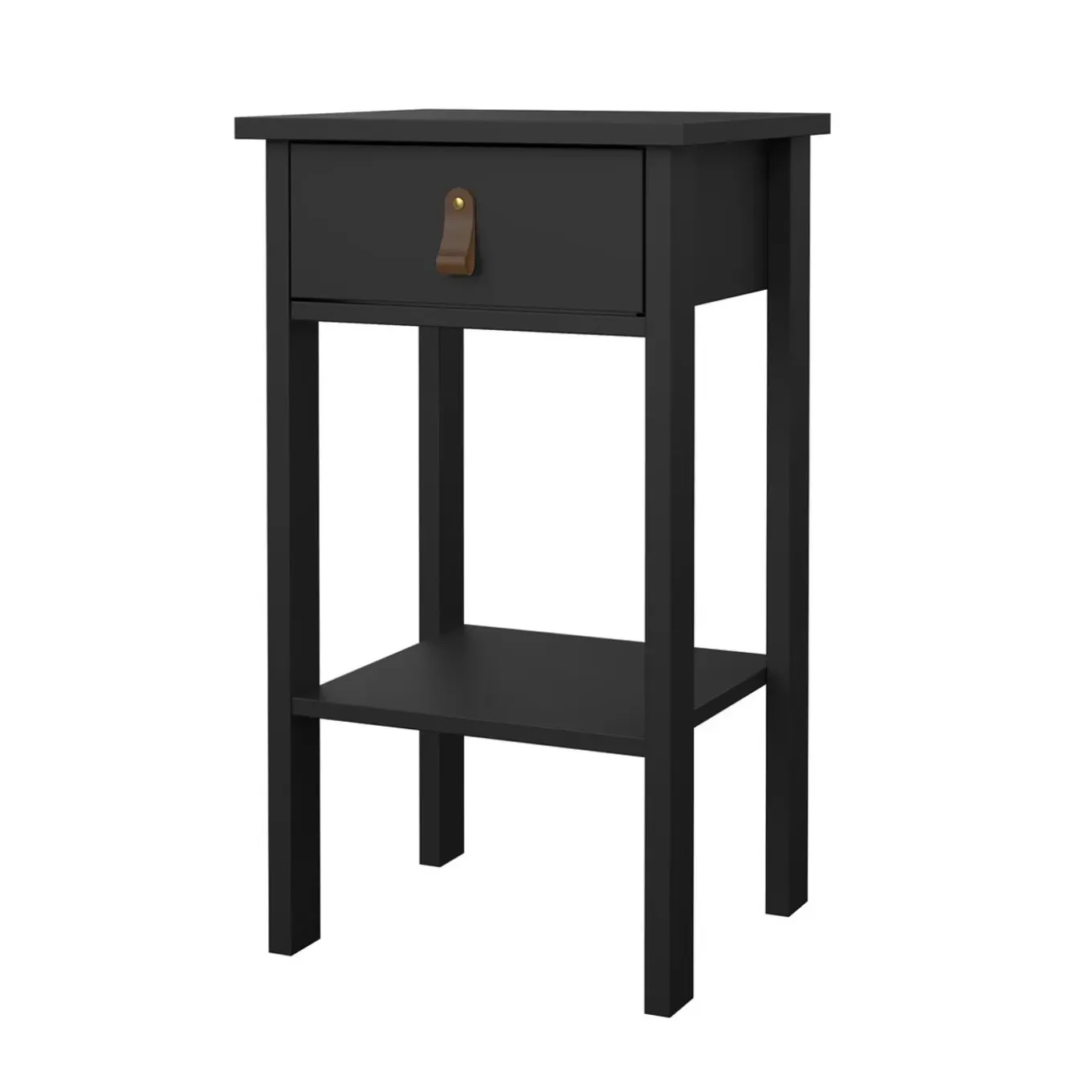 Calicosy - Nachtkastje Met 1 Lade, 1 Plank Matzwart H70,1 Cm – Barcelone