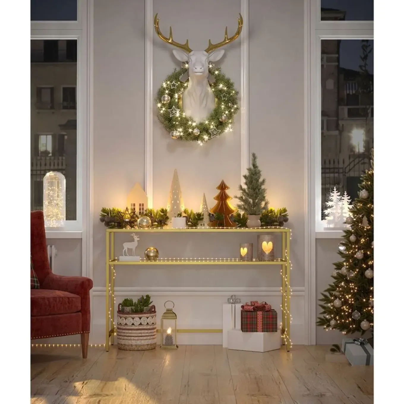 Calicosy - Selia-console - Wit 90x30x80cm