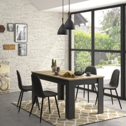 Calicosy - Uitschuifbare Manchester - Donker Hout - 77x90x200 Cm