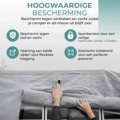 Camperhoes Xl – Waterdicht En Uv-bestendig, 7,30 X 2,35 X 2,75 M (170 G/m²)