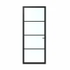 CanDo Binnendeur Elegant Original 1C03 - Grafietzwart - Gegrond - Opdek - Links - 73x201,5 cm