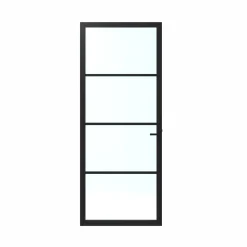CanDo Binnendeur Elegant Original 1C03 - Grafietzwart - Gegrond - Opdek - Links - 73x201,5 cm