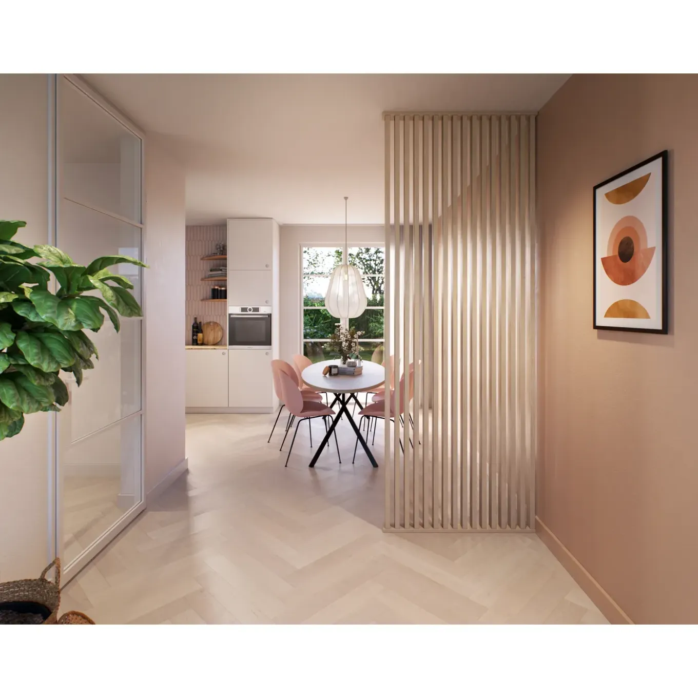 CanDo Decowall Roomdivider Spijl - Natuur Eiken - 270cm - 30x50mm - 4 stuks