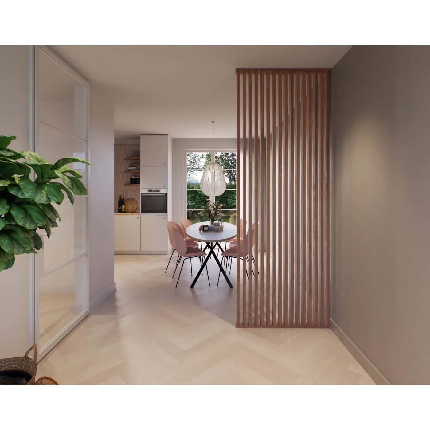 CanDo Decowall Roomdivider Spijl - Walnoot - 270cm - 30x50mm - 4 stuks