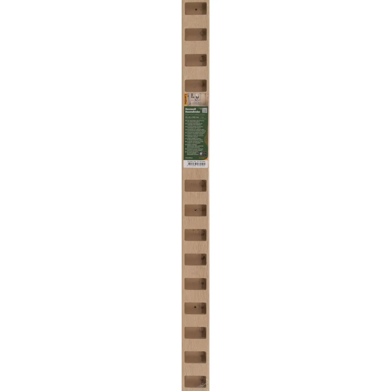 CanDo Decowall Roomdivider Vloer- en Plafondprofielset - Natuur Eiken - Recht