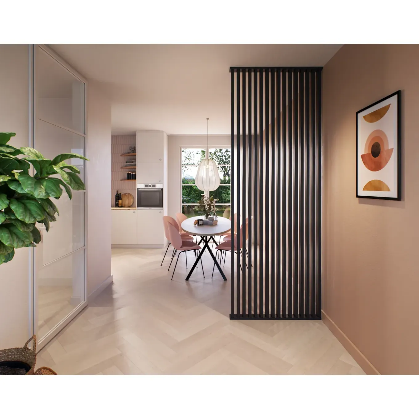 CanDo Decowall Roomdivider Vloer- en Plafondprofielset - Lava Eiken - Recht