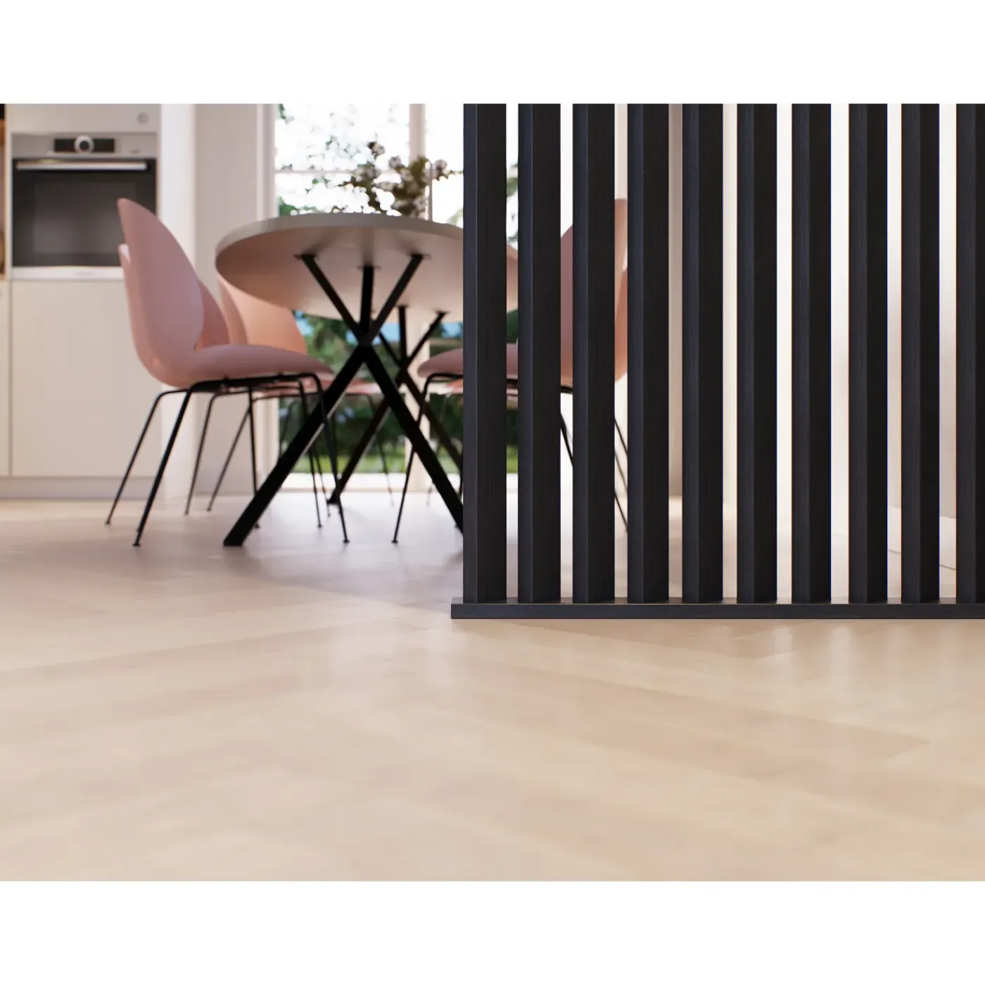 CanDo Decowall Roomdivider Vloer- en Plafondprofielset - Lava Eiken - Schuin