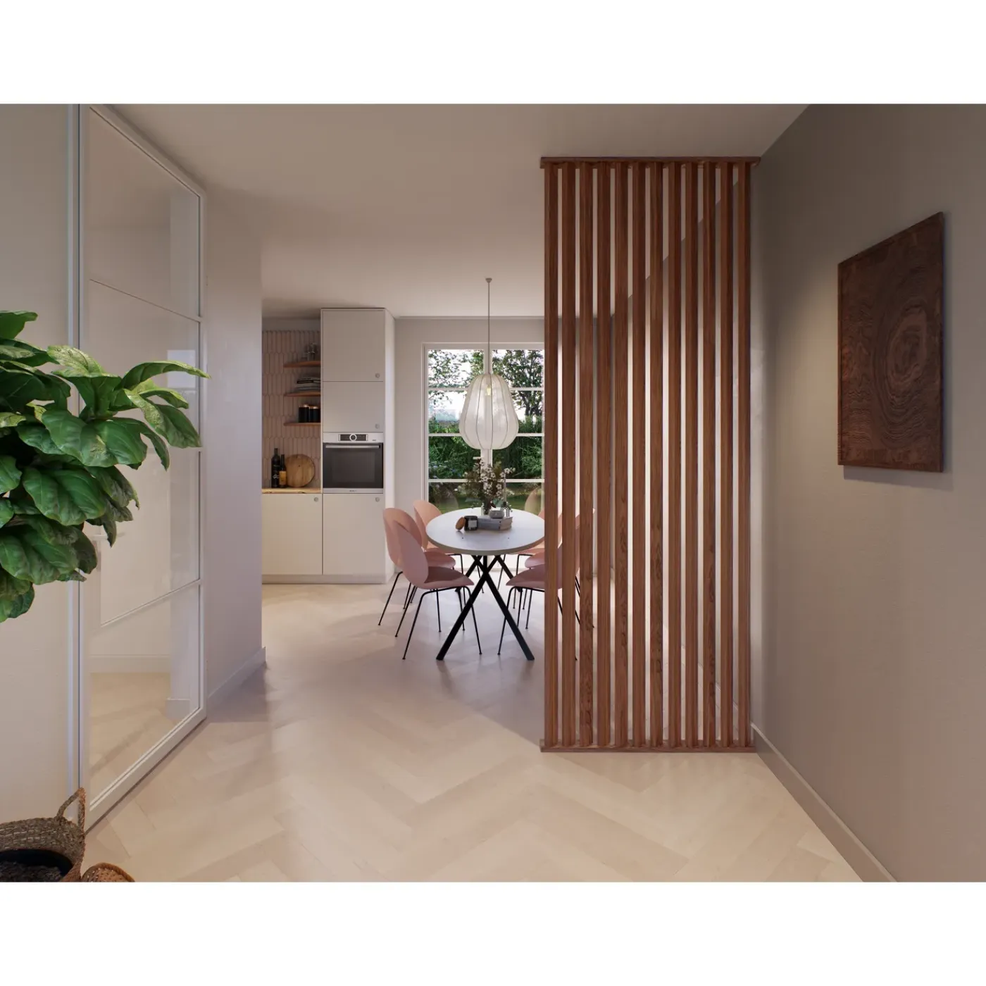 CanDo Decowall Roomdivider Vloer- en Plafondprofielset - Walnoot - Schuin
