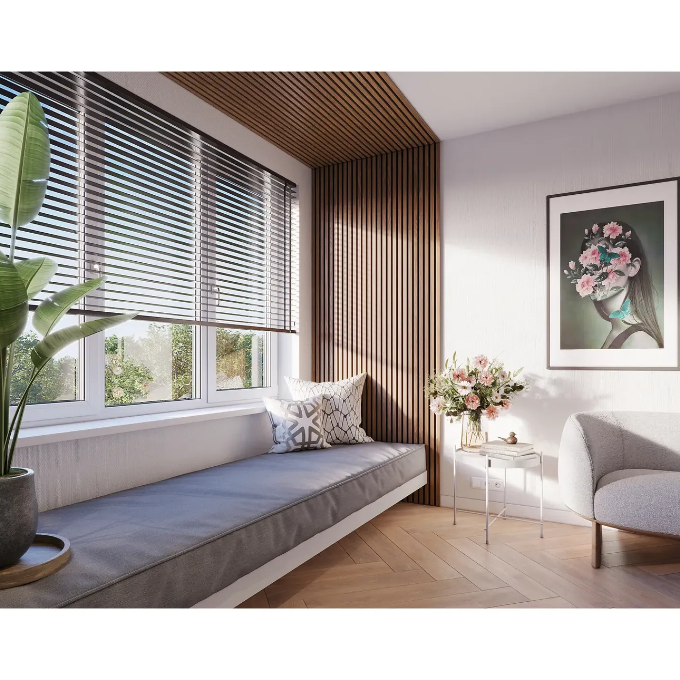 CanDo lattenwand Decowall Acoustic - Walnoot - 260x30cm - 2 stuks